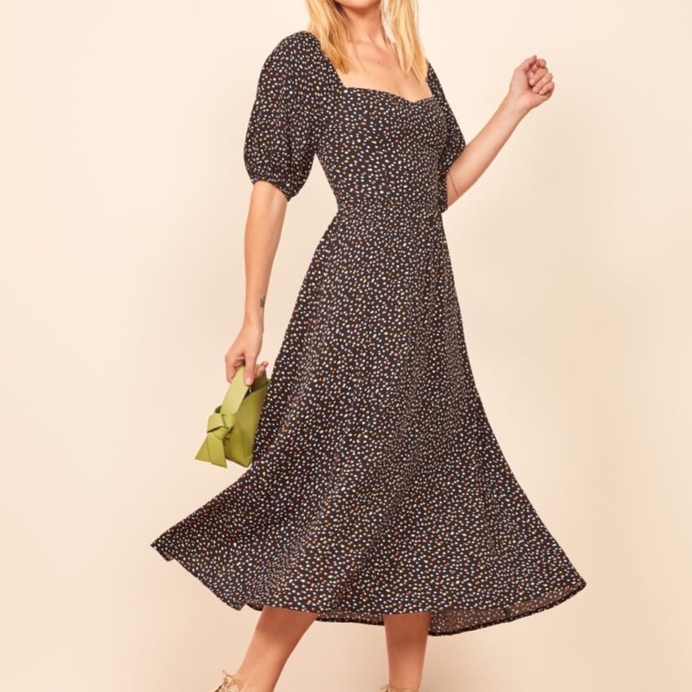 Reformation Zippy Midi Dress in Confetti